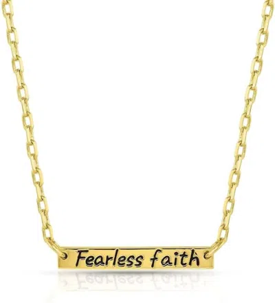 Montana Silversmiths Women's Fearless Faith Bar Necklace In Gold