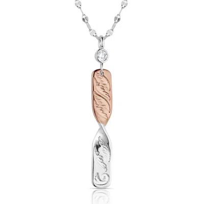 Montana Silversmiths Women's Flatland Twister Necklace In Silver And Rose Gold In Multi