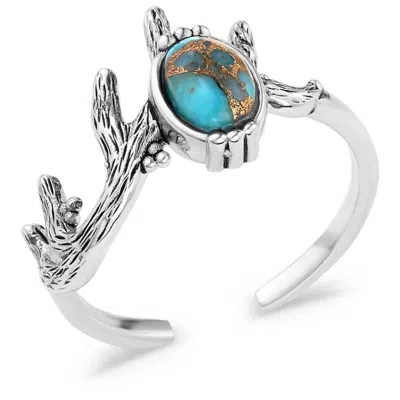 Montana Silversmiths Women's Haven Open Ring In Turquoise In Blue