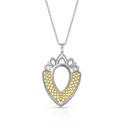 Montana Silversmiths Women's Honeycomb Western Lace Necklace In Silver