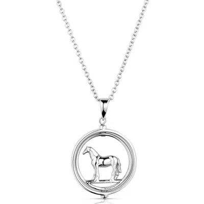 Montana Silversmiths Women's Horses Of The World Necklace In Silver In Metallic