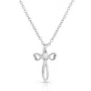 Montana Silversmiths Women's Love Between Faith Cross Necklace In Silver In Metallic