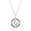 Montana Silversmiths Women's Luck Of The Draw Horseshoe Necklace In Antique Silver In Metallic