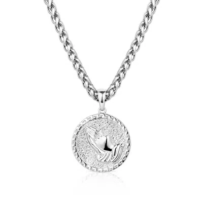 Montana Silversmiths Women's Praying Hands Pendant Necklace In Silver