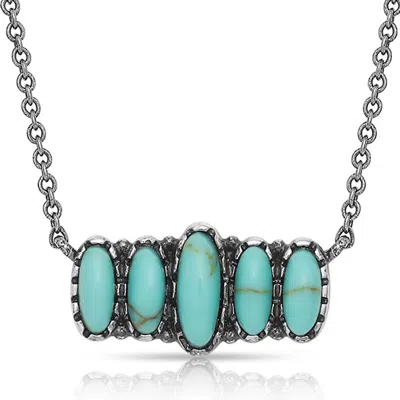 Montana Silversmiths Women's Quint Bar Necklace In Turquoise In Green