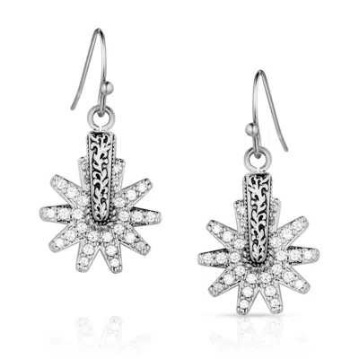 Montana Silversmiths Women's Spur Of The Moment Earrings In Silver In Gray