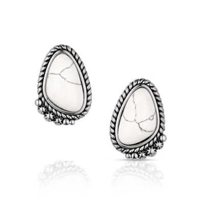 Montana Silversmiths Women's Stargazer Earrings In Silver/ White