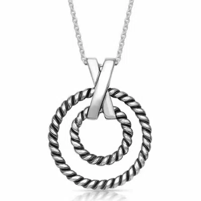 Montana Silversmiths Women's Topped With A Kiss Rope Necklace In Silver In Black