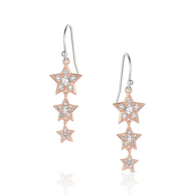 Montana Silversmiths Women's Trio Of Wishes Earrings In Rose Gold