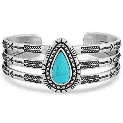 Montana Silversmiths Women's Ways Of The West Bracelet In Silver/turquoise In Multi