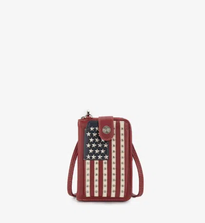 Montana West American Pride Phone Crossbody Bag In Red