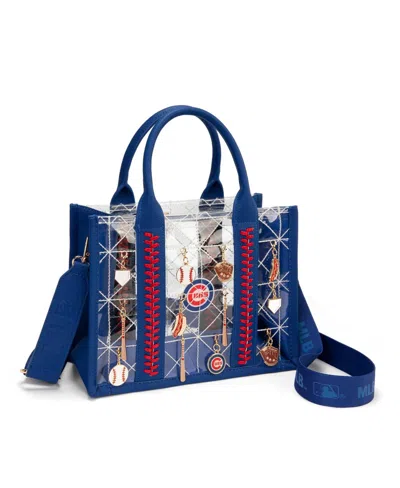 Montana West Chicago Cubs Charmed Whipstitch Tote In Blue