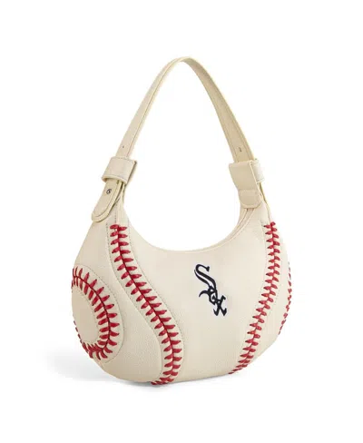 Montana West Chicago White Sox Beige Shoulder Hobo Bag In Neutral
