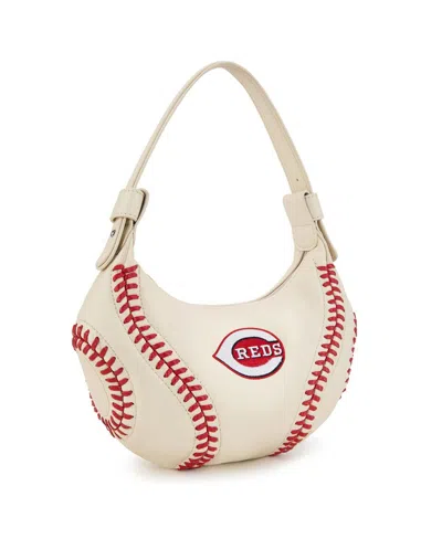 Montana West Cincinnati Reds Shoulder Hobo Bag In Neutral