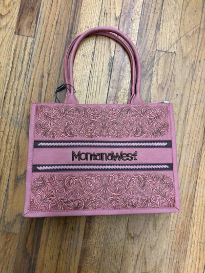 Montana West Embroidered Collection Concealed Carry Purse In Pink