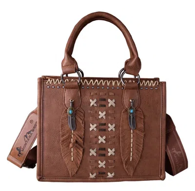 Montana West Feather Collection Tote In Brown