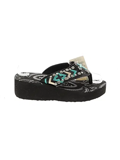 Montana West Flip Flops In Black