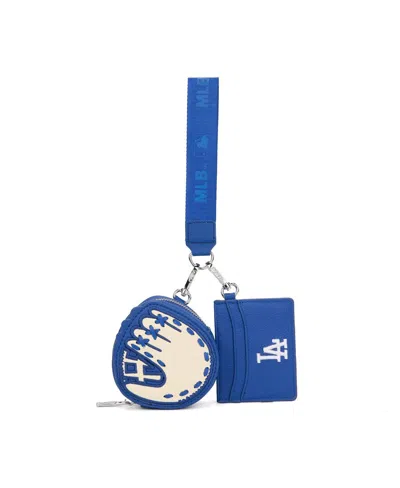 Montana West Los Angeles Dodgers Glove Wallet Wristlet In Blue