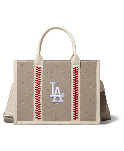 Montana West Los Angeles Dodgers Whipstitch Crossbody Tote Handbag In Brown