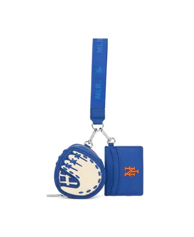 Montana West New York Mets Glove Wallet Wristlet In Blue