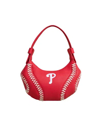 Montana West Philadelphia Phillies Shoulder Hobo Bag In Red