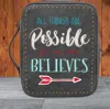Montana West Unisex All Things Are Possible Bible Carrying Case In Grey In Gray