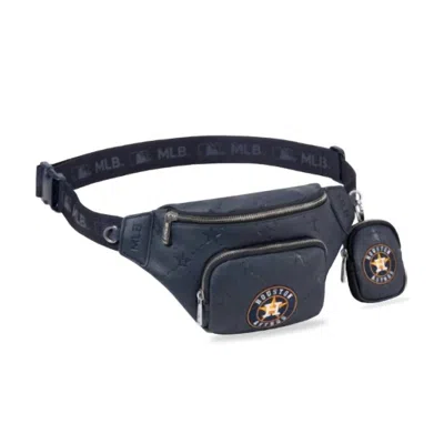Montana West Women's Houston Astros Logo Fanny Pack Sling Crossbody Bag In Navy In Blue