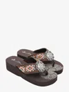 Montana West Women's Mandala Wedge Flip Flop In Brown In Brown