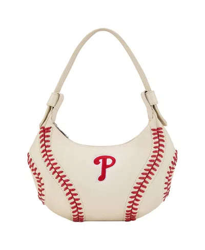 Montana West Women's Philadelphia Phillies Shoulder Hobo Bag In White