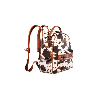 Montana West Women's Wrangler Cowprint Backpacks In Brown
