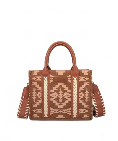 Montana West Women's Wrangler Southwest Crossbody Tote In Brown