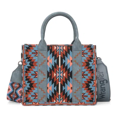 Montana West Women's Wrangler Southwestern Pattern Dual Sided Print In Blue