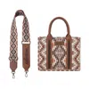 Montana West Women's Wrangler Southwestern Pattern Dual Sided Print In Brown In Brown