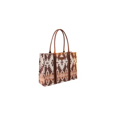 Montana West Women's Wrangler Wide Tote In Light Coffee In Multi