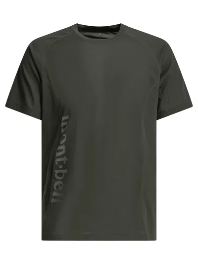 Montbell Logo-print Raglan-sleeve T-shirt In Green