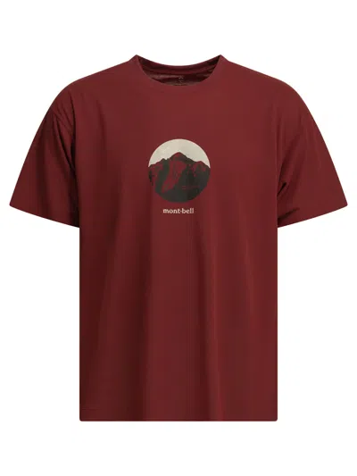 Montbell Bordeaux Polyester T-shirt In Red