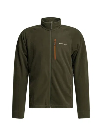 Montbell Chameece Logo-embroidered Fleece Jacket In Green