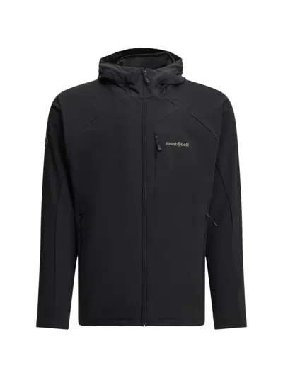 Montbell Climapro 200 Hooded Zip-up Jacket In Black