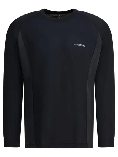 Montbell Long-sleeve Panelled T-shirt In Black