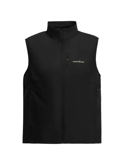 Montbell Ex Light Thermawrap Zip-up Logo-print Gilet In Black