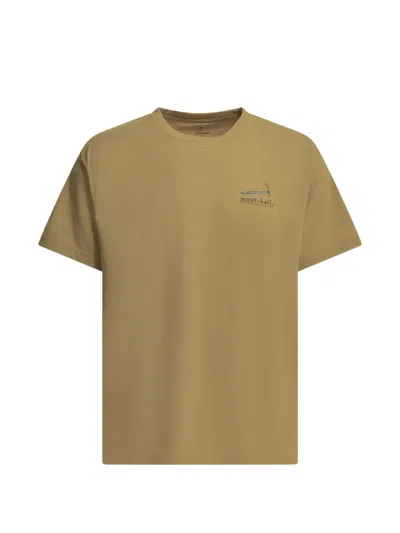 Montbell Beige Polyester T-shirt In Green