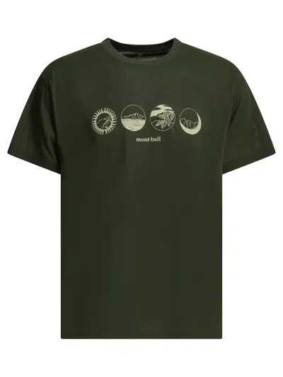 Montbell Wickron T Mountain Scenes Graphic-print T-shirt In Green
