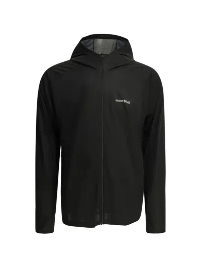 MONTBELL LOGO-PRINT ZIP-UP BOMBER JACKET