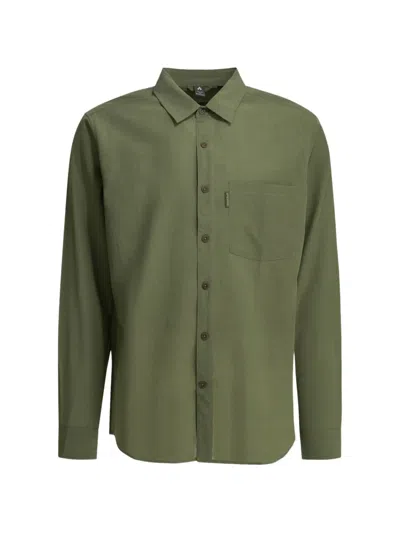 Montbell Logo-tag Patch-pocket Shirt In Green