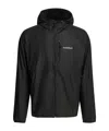 Montbell Wind Blast Logo-print Hooded Jacket In Animal Print