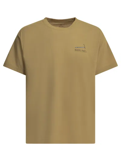 Montbell Beige Polyester T-shirt In Green