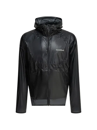 Montbell Tachyon Logo-print Hooded Jacket In Black