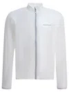 Montbell Ex Light Wind Logo-print Zip-up Jacket In White