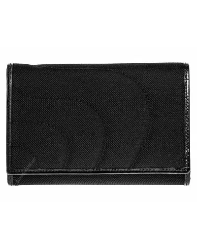 Pre-owned Montblanc 106080 Starisma Pamina 5cc Italian Woven Fabric Ladies' Wallet - In Black