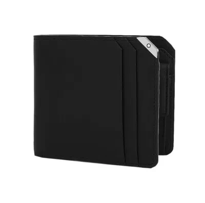 Pre-owned Montblanc 114669 Urban Spirit Black Leather Wallet 8cc Insert Italy Box